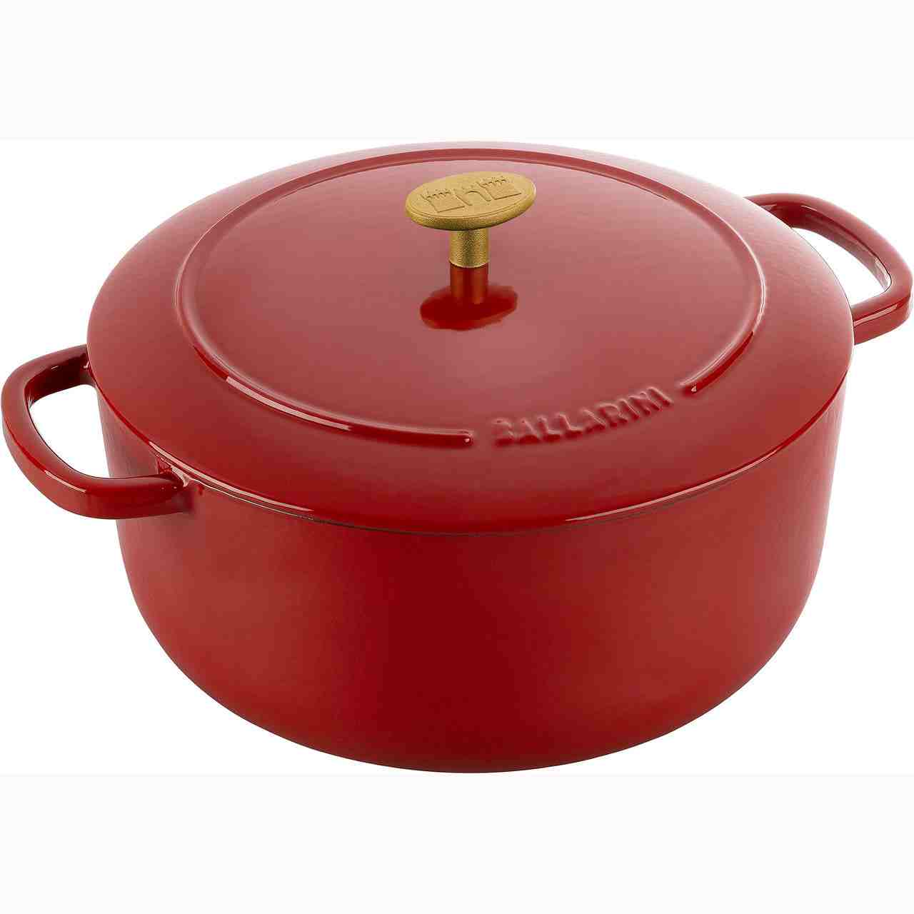 Cast Iron Dutch Oven By Ballarini | 5.75 Quart | Red - Kitchen Switchen