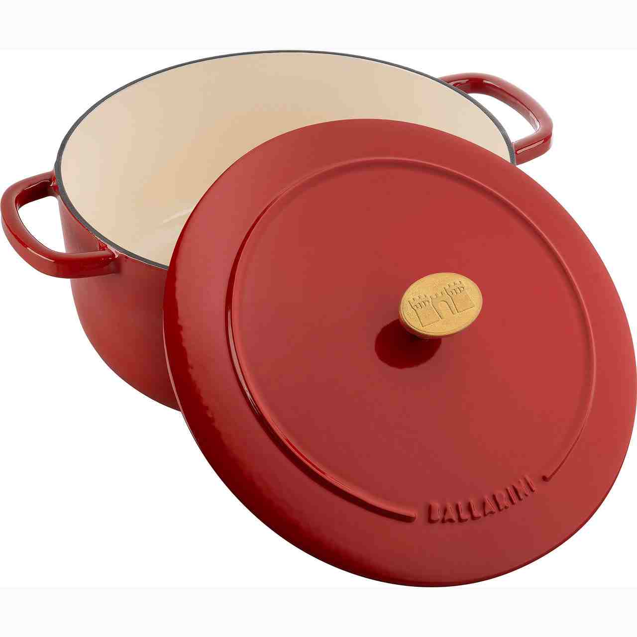 Cast Iron Dutch Oven By Ballarini | 5.75 Quart | Red - Kitchen Switchen