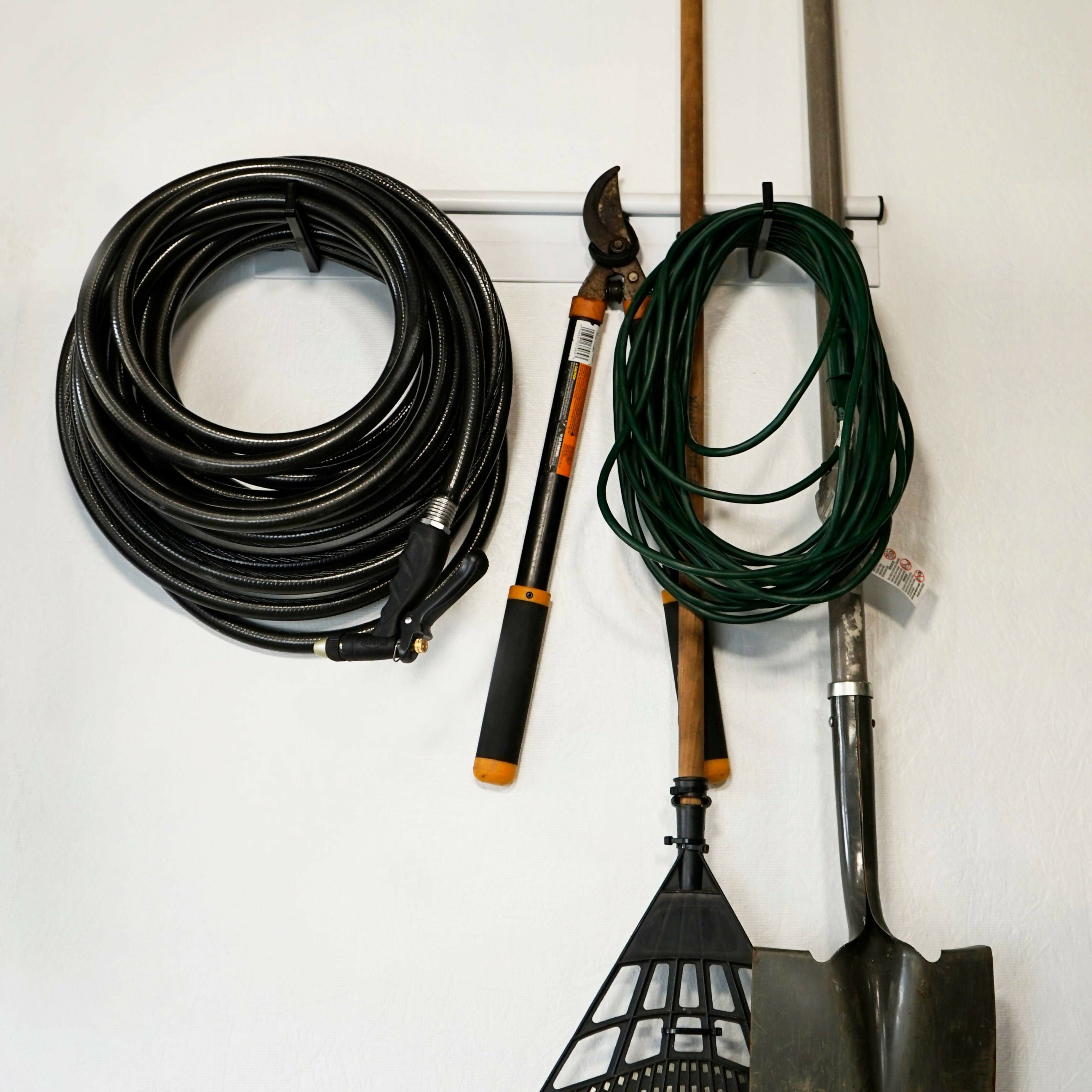 Hang It Simple Wall Mount Hanging Storage, Mops Brooms Garden Coats - Adjustable, Versatile 18”