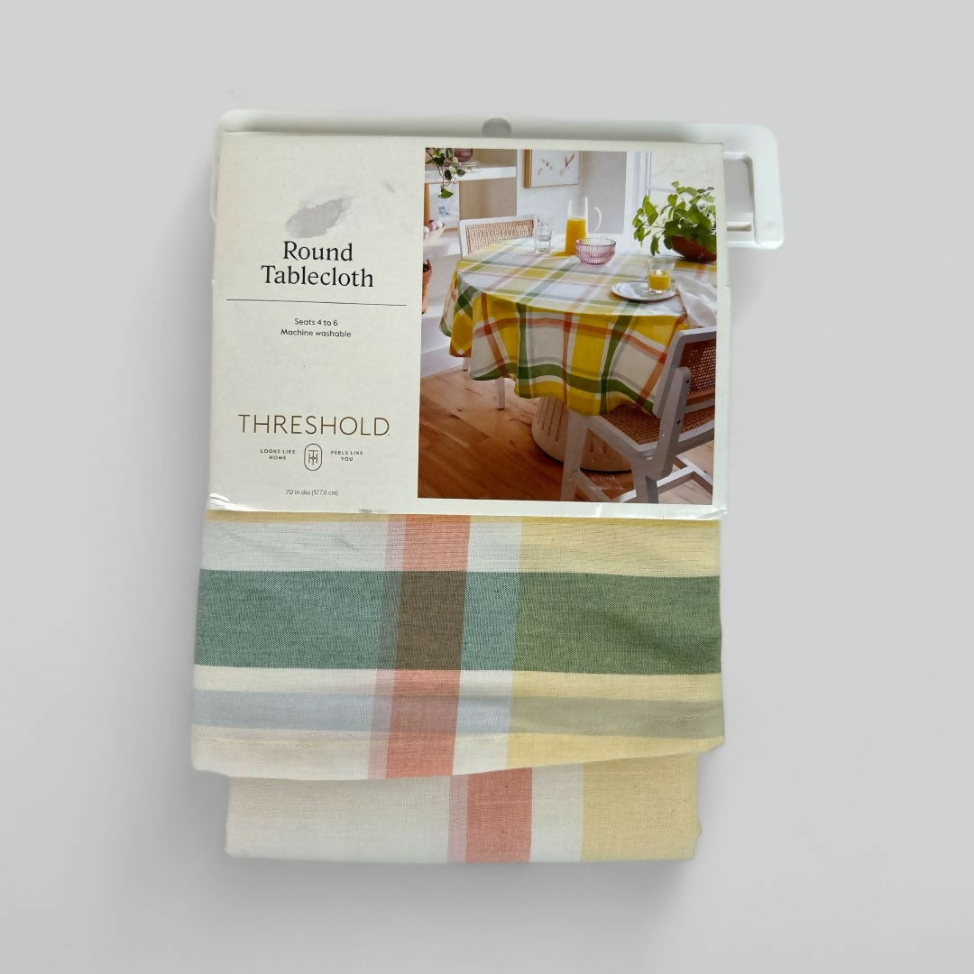 70x70 Plaid Tablecloth - Threshold