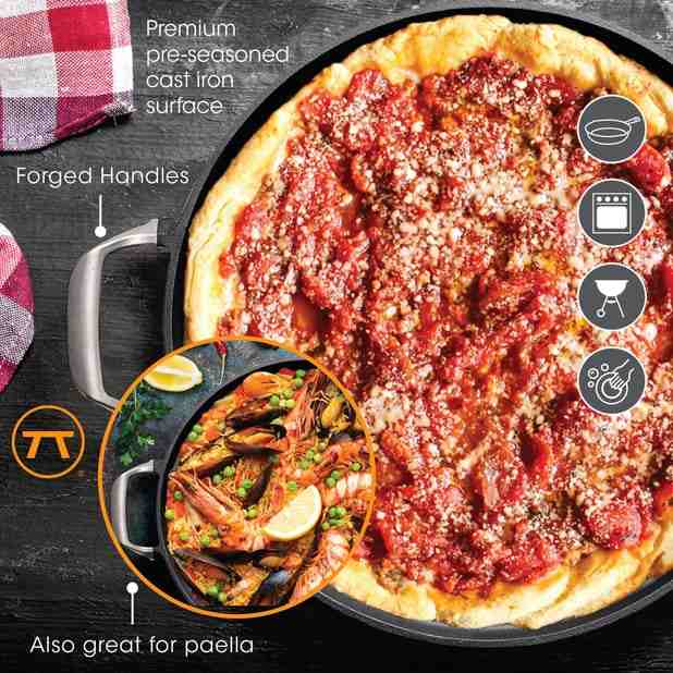 Cast Iron Deep Dish Pizza Pan | Outset - Kitchen Switchen