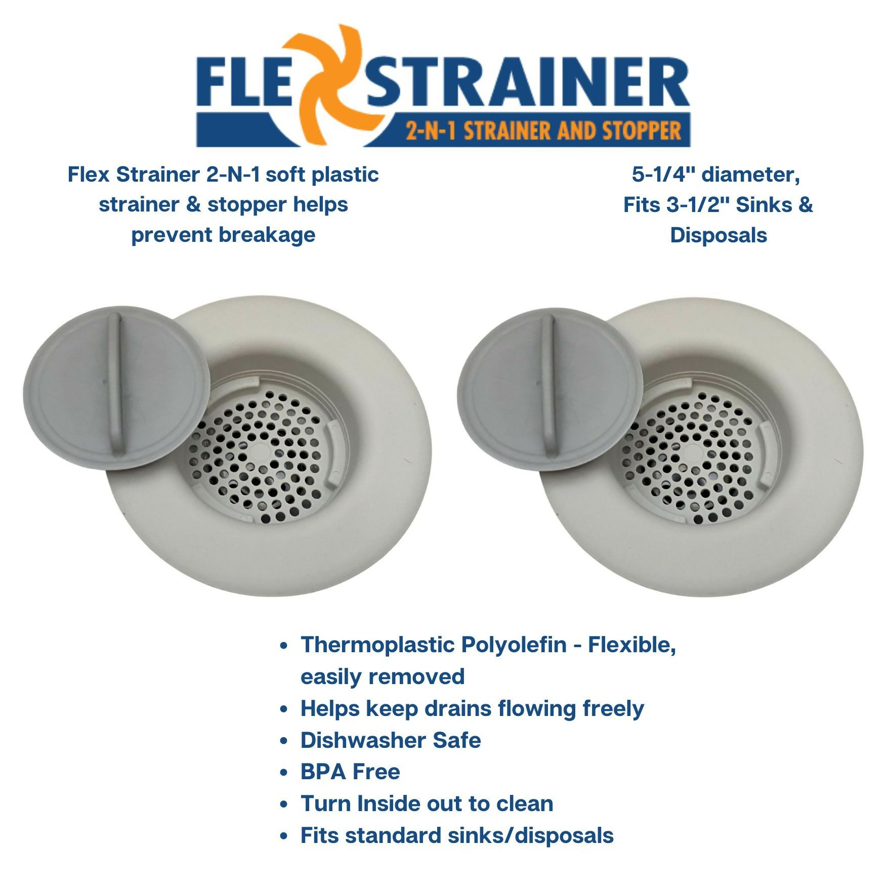 Flex Strainer Grey 2pk Features