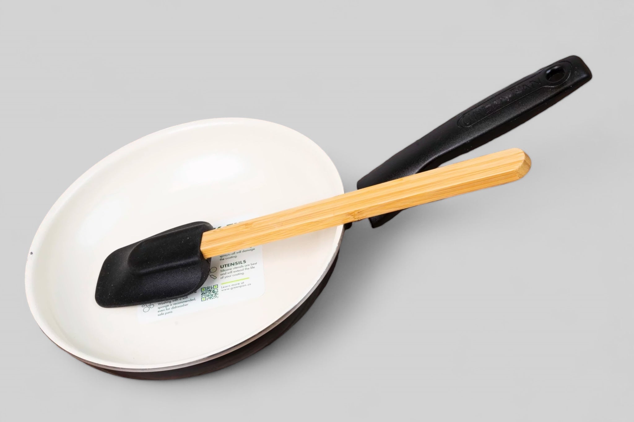 GreenPan Rio 2pc 8" Ceramic Nonstick Open Frypan with Spatula Black