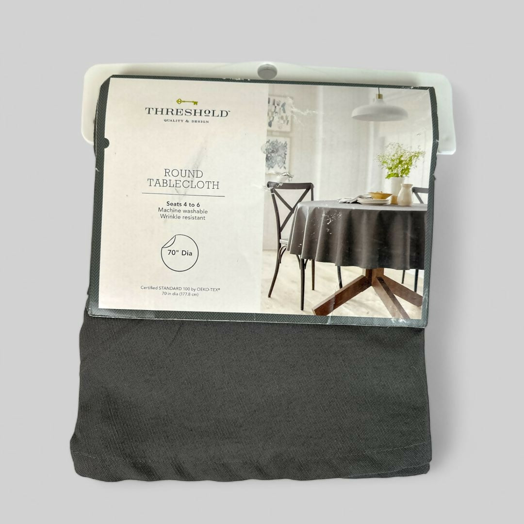 70 Solid Tablecloth Gray - Threshold