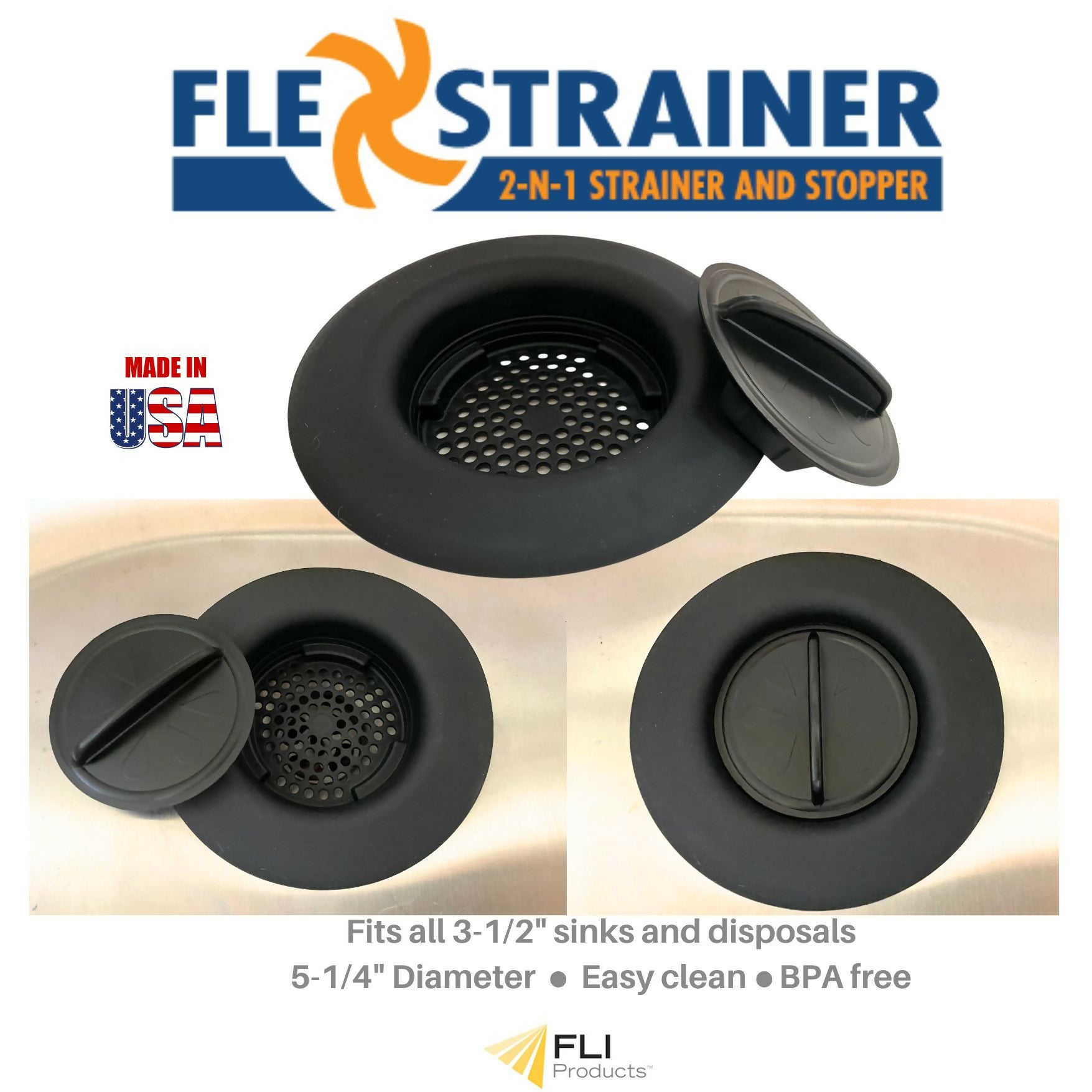 2 Flex Strainer Black