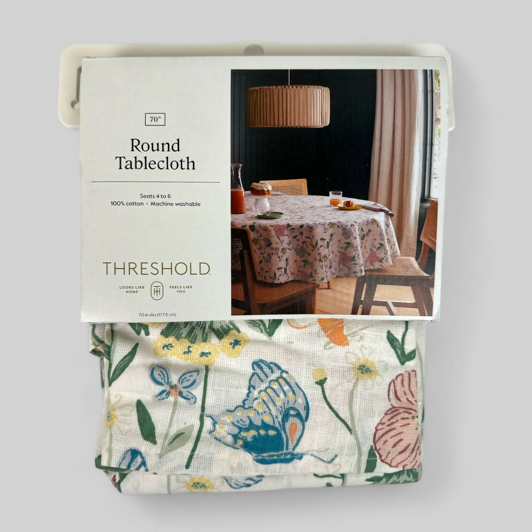 70x70 Floral Tablecloth - Threshold