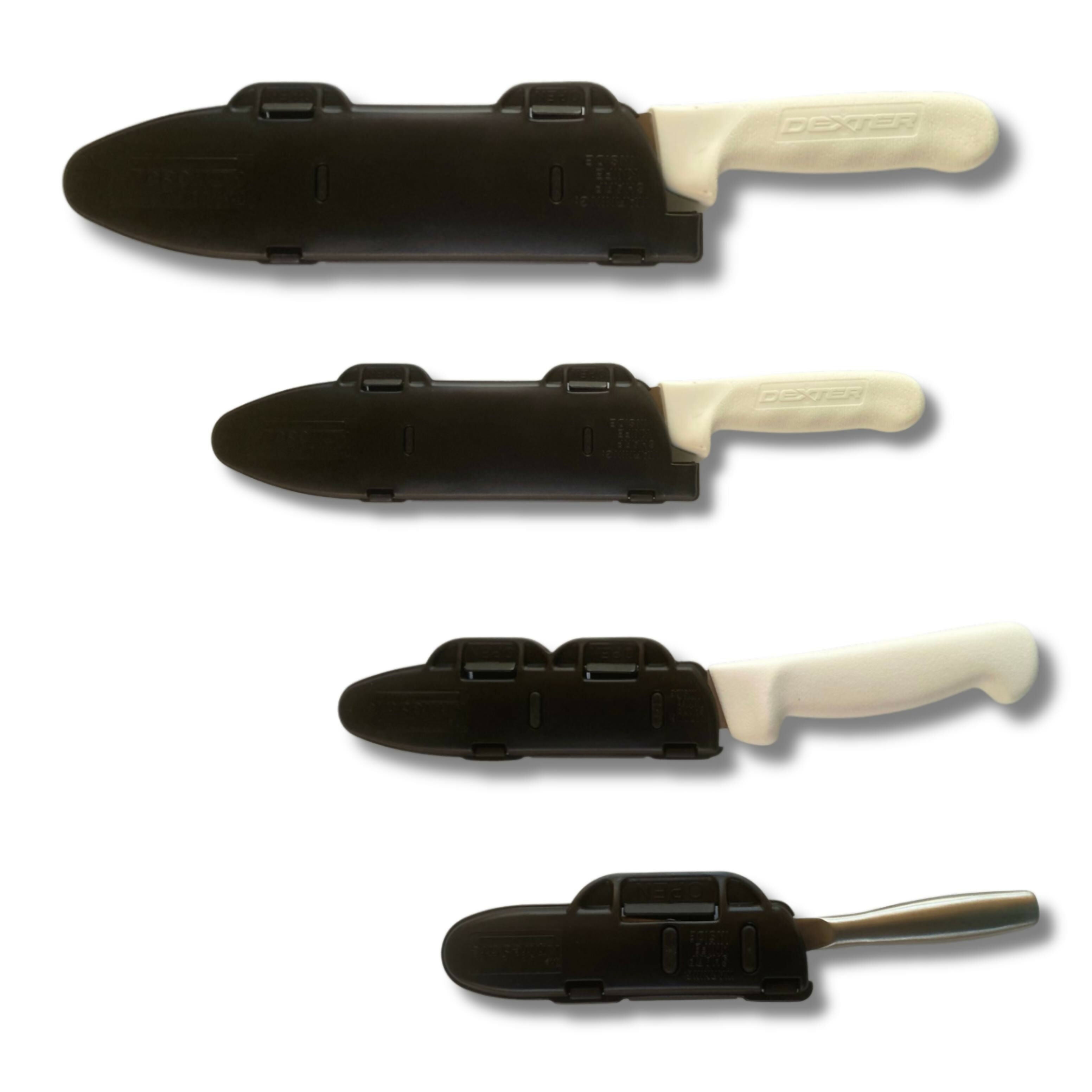 Blade Guard Secure Knife Blade Edge Protection Cover, Sheath, 4PK Set (4in, 6in, 8in, 10in)